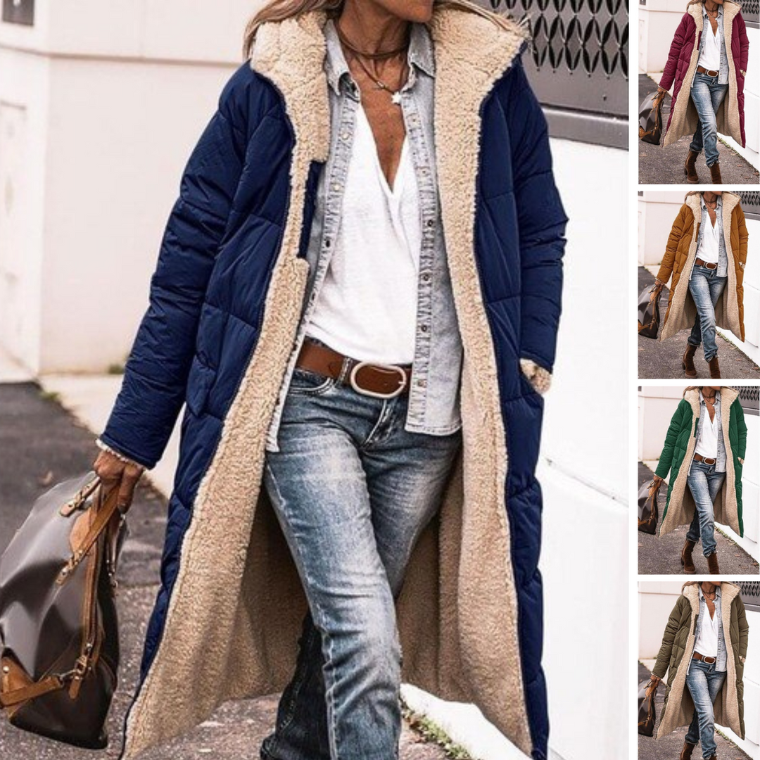 Trendy Double-Sided Ladies Winter Coat - Sofia-Brown-S-State of Style