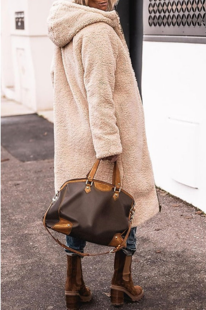 Trendy Double-Sided Ladies Winter Coat - Sofia-Brown-S-State of Style