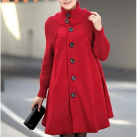 Long Women's Coat with Buttons – Mirella