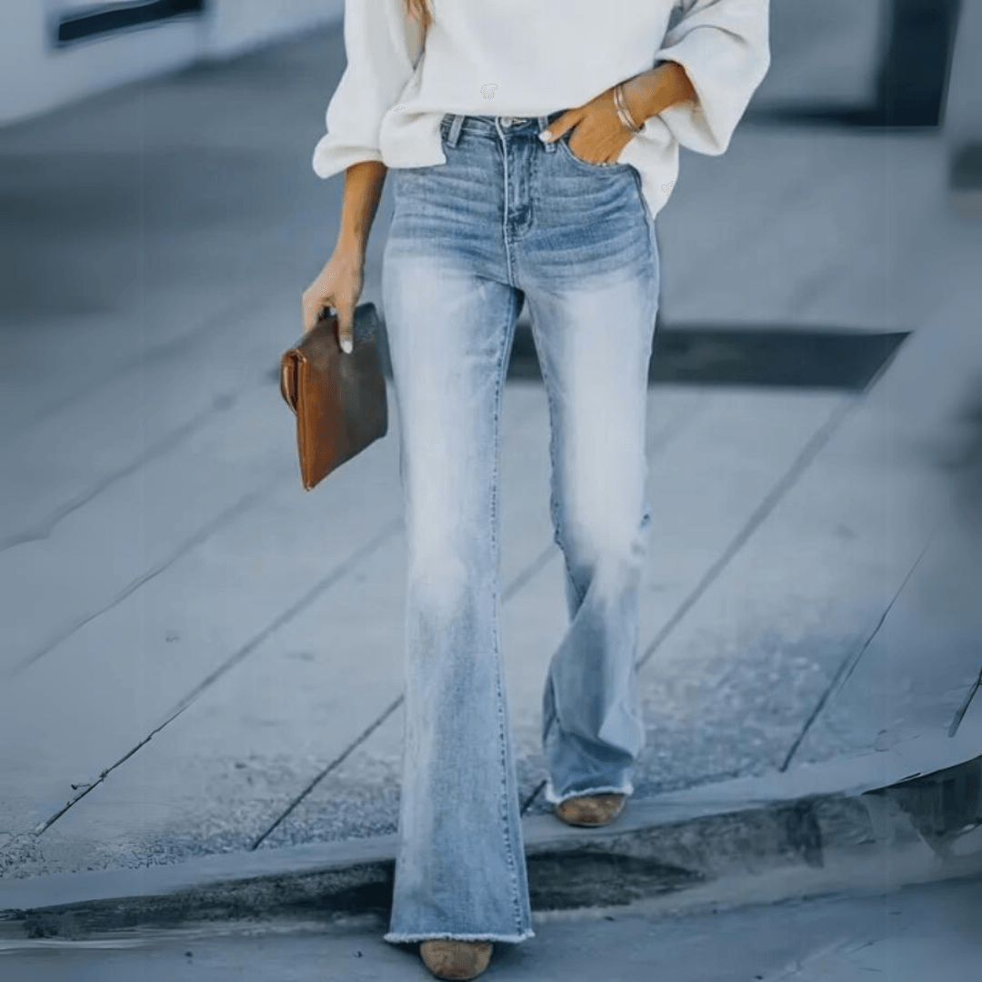 Trendy Flared Jeans - Serena-XS-State of Style