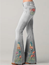 Trendy Flared Women's Jeans - Luna-Blue-S-State of Style