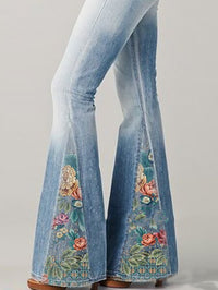 Trendy Flared Women's Jeans - Luna-Blue-S-State of Style