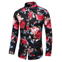 Trendy Floral Print Shirt – Finn-Black-XS-State of Style