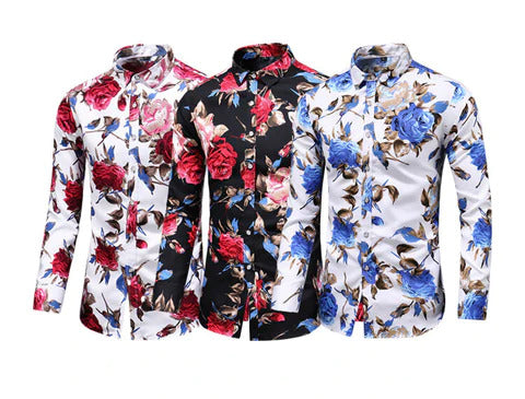 Trendy Floral Print Shirt – Finn-Red-XS-State of Style