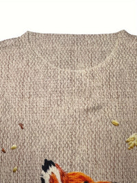 Trendy Fox Print Sweater - Elisanne-S-State of Style