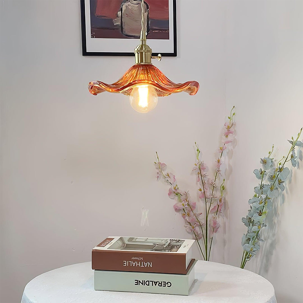 Trendy Hibiscus Flower Pendant Light - FlowerLite-Crystal Brown-D23cm*H12cm-State of Style