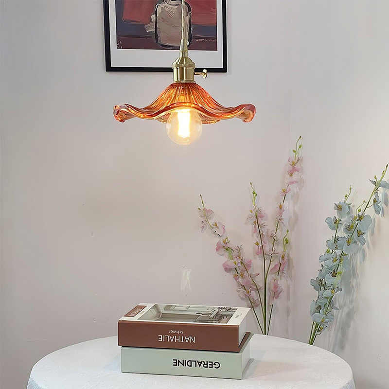 Trendy Hibiscus Flower Pendant Light - FlowerLite-Crystal Brown-D23cm*H12cm-State of Style