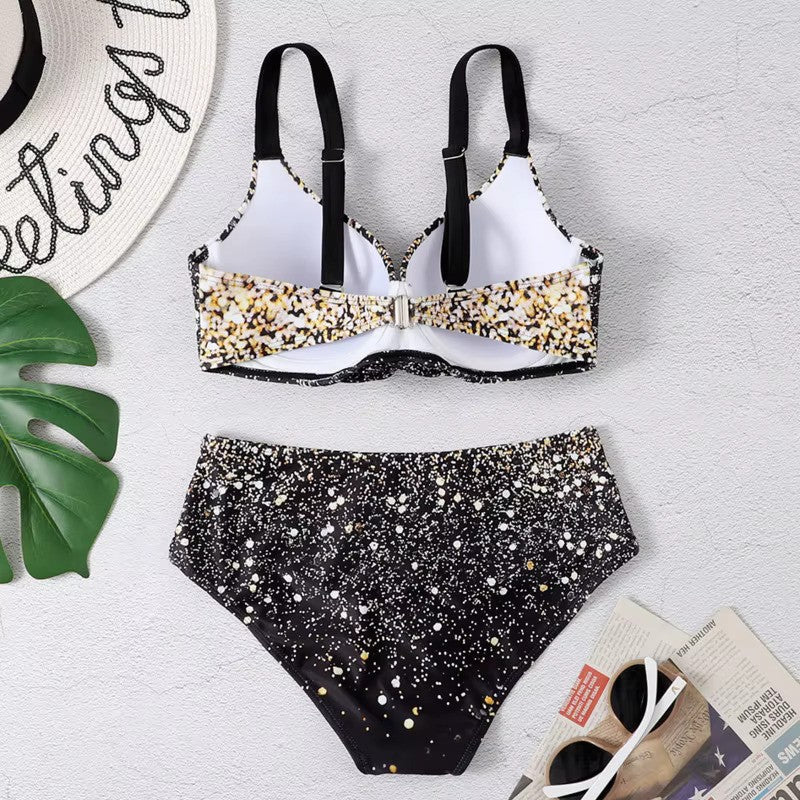 Trendy High-Waisted Bikini Set – Selina-Black-XS-State of Style
