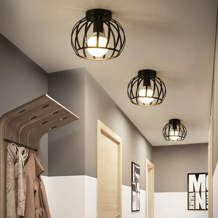 Trendy Industrial Ceiling Light with Open Design - ForgeLight-State of Style