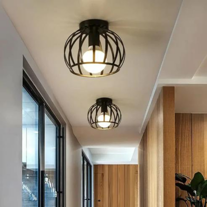 Trendy Industrial Ceiling Light with Open Design - ForgeLight-State of Style