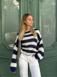 Trendy Knit Women's Sweater - Aurelia-Blue-XS/S-State of Style