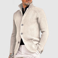 Trendy Knitted Men's Gilet with Pockets - Oscar-Dark Blue-S-State of Style