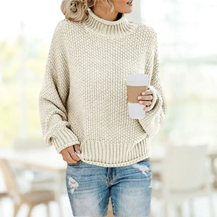 Trendy Knitted Women’s Sweater - Olivia-Beige-S-State of Style