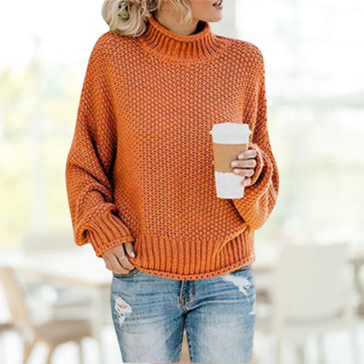 Trendy Knitted Women’s Sweater - Olivia-Orange-S-State of Style