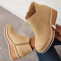 Trendy Ladies Ankle Boots with Zip and Platform - Alessia-Black-4.5-State of Style