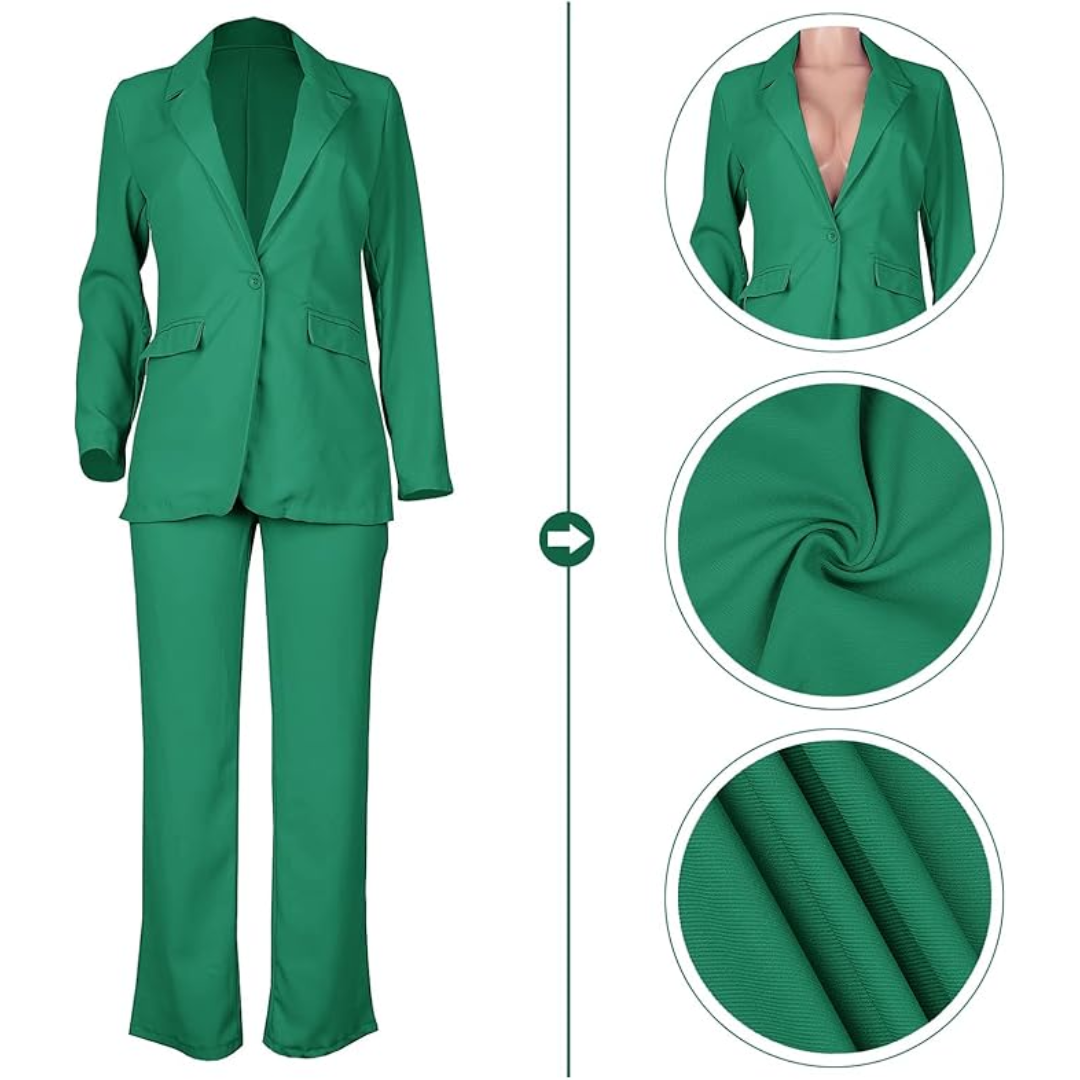 Trendy Ladies Blazer Set - Quina-Black-S-State of Style