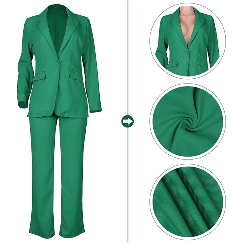 Trendy Ladies Blazer Set - Quina-Black-S-State of Style