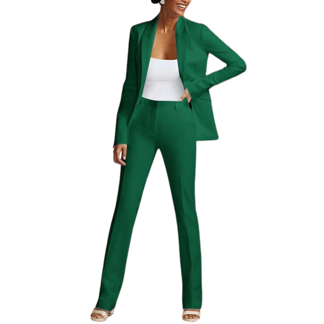 Trendy Ladies Blazer Set - Quina-Black-S-State of Style