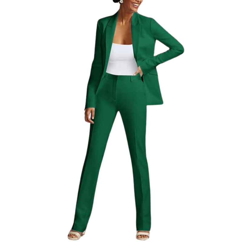 Trendy Ladies Blazer Set - Quina-Black-S-State of Style