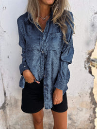 Trendy Ladies Blouse - Evelyn-Blue-S-State of Style