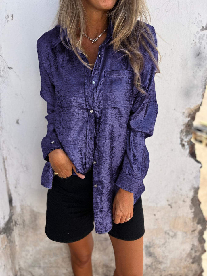 Trendy Ladies Blouse - Evelyn-Purple-S-State of Style