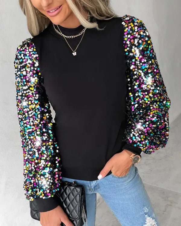 Trendy Ladies' Blouse with Colourful Balloon Sleeves - Lorena-S-State of Style