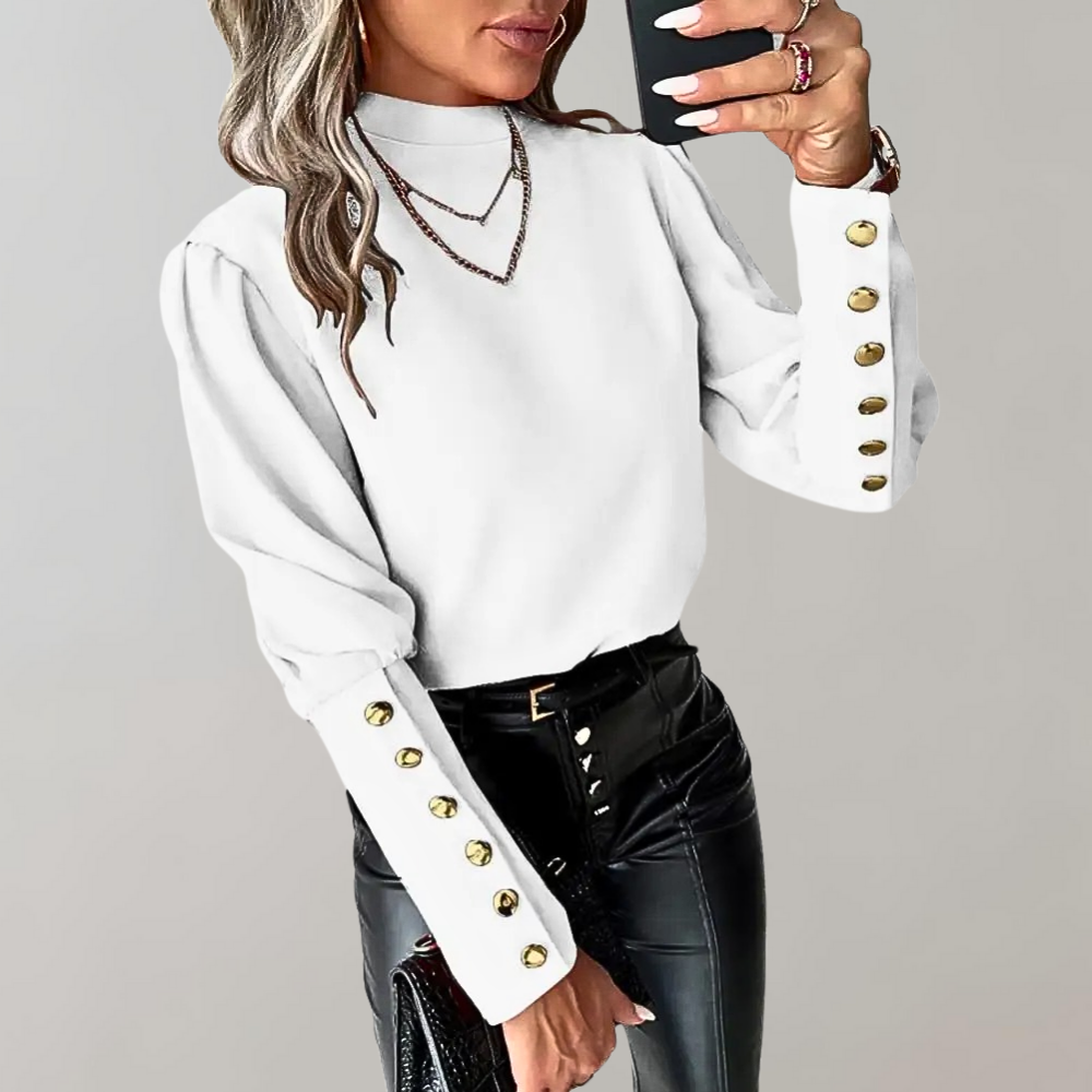 Trendy Ladies Blouse with Lace - Clara-White-S-State of Style