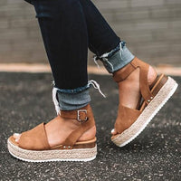 Trendy Ladies Espadrille Summer Sandals - Liv-Black-35-State of Style