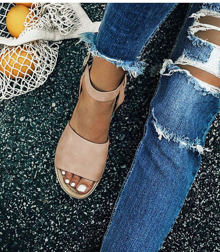 Trendy Ladies Espadrille Summer Sandals - Liv-Black-35-State of Style