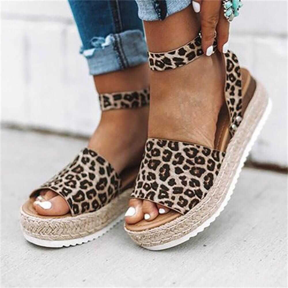 Trendy Ladies Espadrille Summer Sandals - Liv-Leopard-35-State of Style