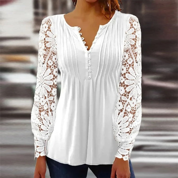 Trendy Ladies Long Sleeve in Solid Colour - AutumnGrace-S-State of Style