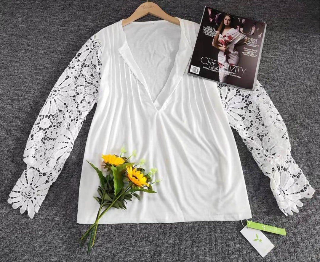 Trendy Ladies Long Sleeve in Solid Colour - AutumnGrace-S-State of Style