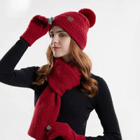 Trendy Ladies Winter Beanie Set - Lara-Blue-State of Style