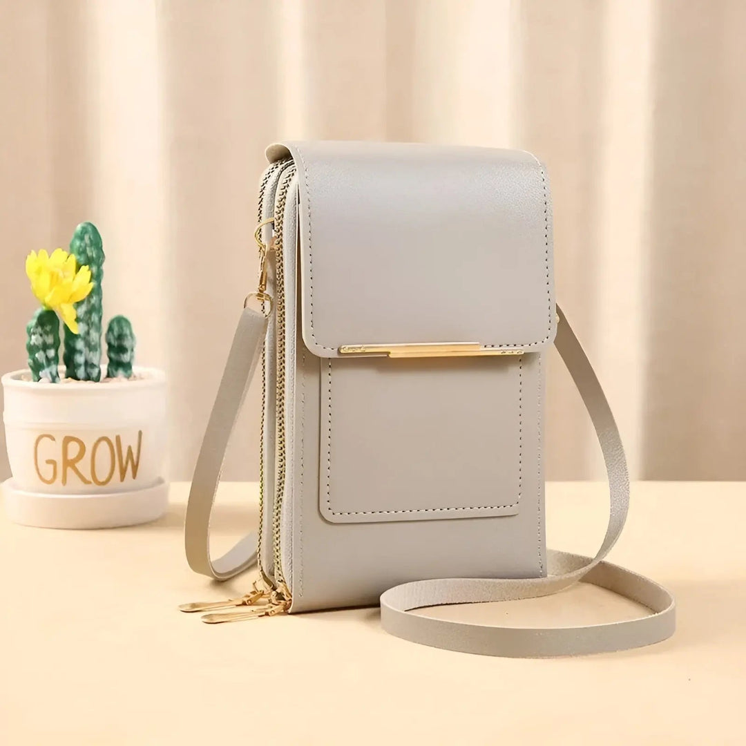 Trendy Leather Anti-Theft Women's Shoulder Bag - SecureStyle-Grey-State of Style