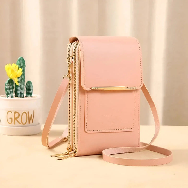 Trendy Leather Anti-Theft Women's Shoulder Bag - SecureStyle-Pink-State of Style