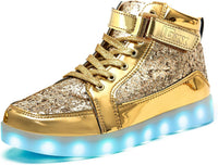 Trendy LED Sneakers with Rechargeable Lights - LumaBoost-Black-4-State of Style