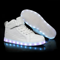 Trendy LED Sneakers with Rechargeable Lights - LumaBoost-Black-4-State of Style