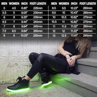 Trendy LED Sneakers with Rechargeable Lights - LumaBoost-Black-4-State of Style