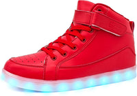 Trendy LED Sneakers with Rechargeable Lights - LumaBoost-Red-4-State of Style