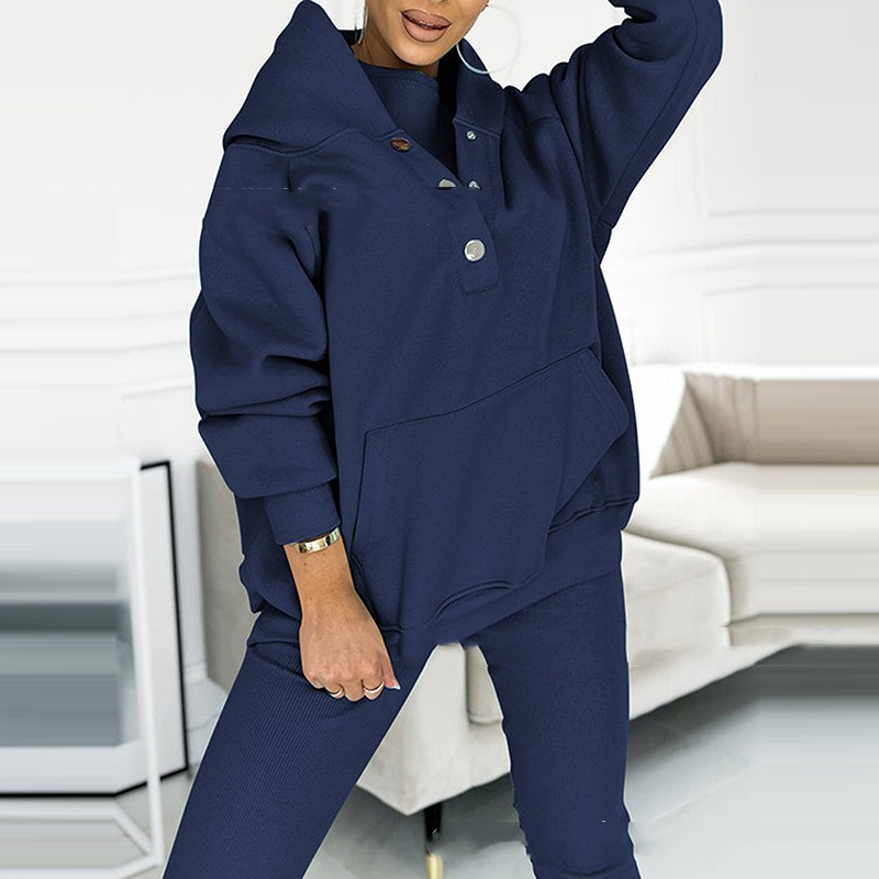 Trendy Lounge Set of 3 - Elena-Blue-S-State of Style
