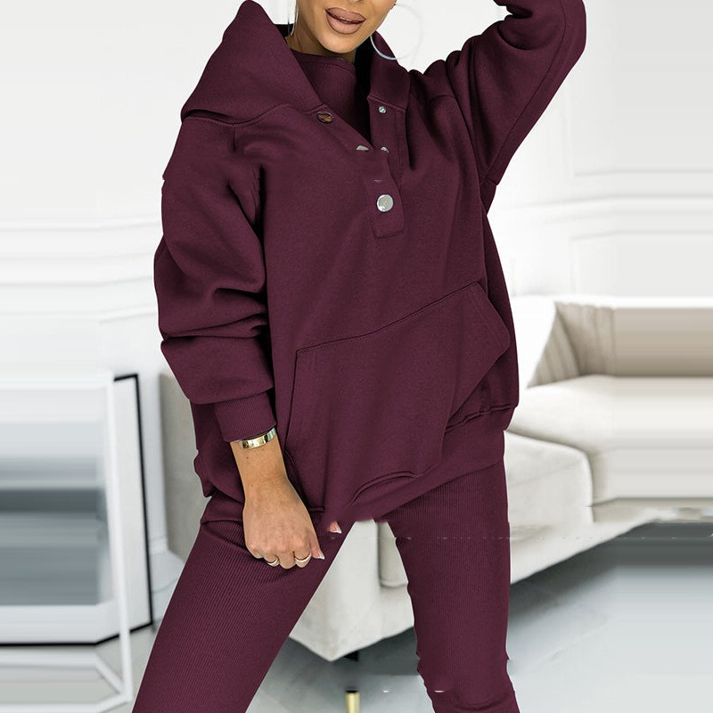 Trendy Lounge Set of 3 - Elena-Purple-S-State of Style