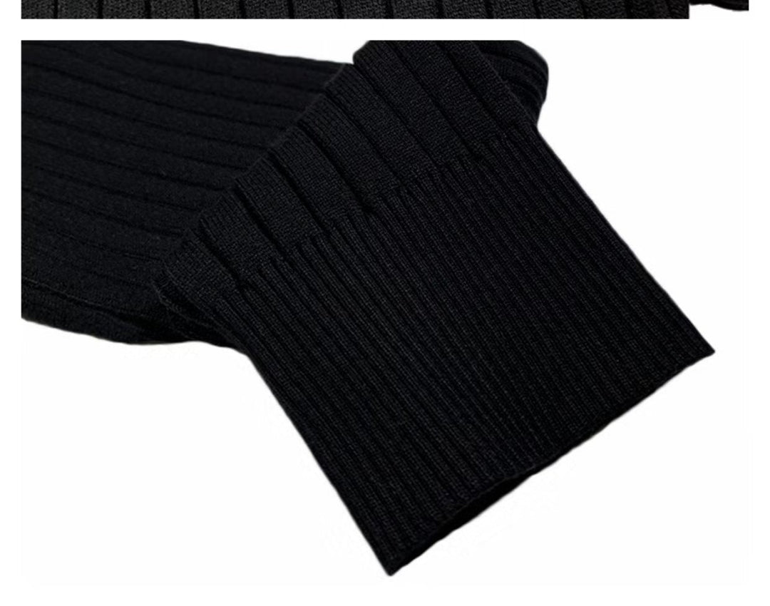 Trendy Men's Autumn Polo Sweater - Oliver-Black-S-State of Style
