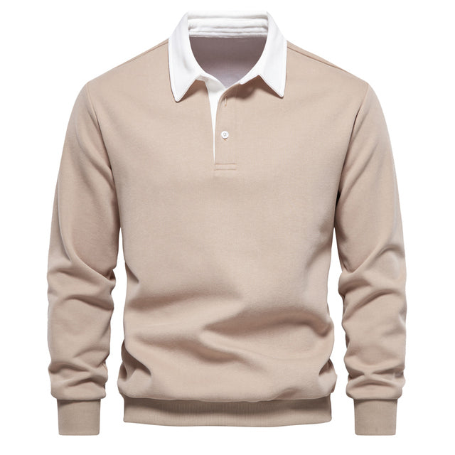 Trendy Men's Polo Pullover - James-Khaki-S-State of Style