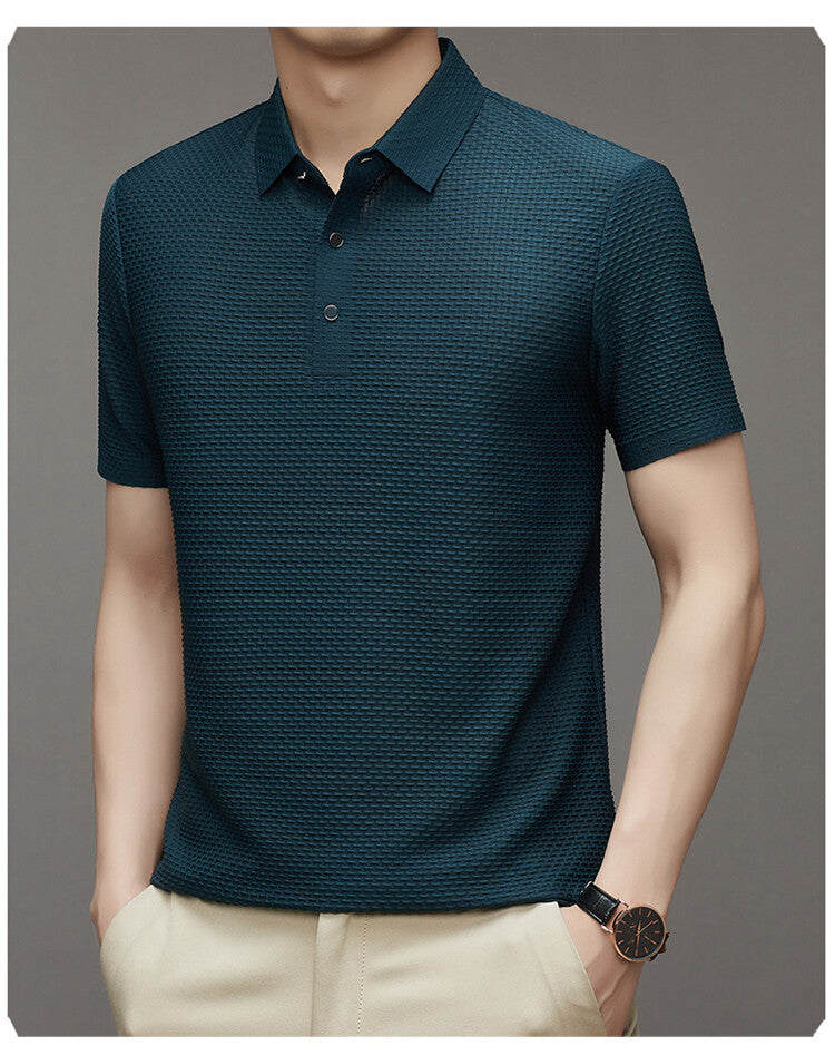 Trendy Men's Polo Shirt – Finn-Black-M-State of Style
