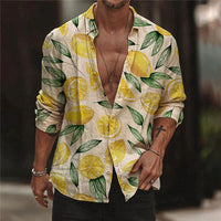 Trendy Men's Shirt with Lemon Print – Julien-S-State of Style
