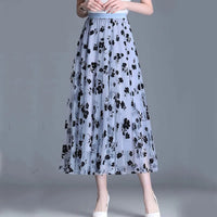 Trendy Mesh Midi Skirt - Fiona-Black-S-State of Style