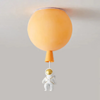 Trendy Moon/Astronaut Children's Room LED Ceiling Light - CosmoGlow-Orange-B-25 cm-State of Style