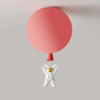Trendy Moon/Astronaut Children's Room LED Ceiling Light - CosmoGlow-Red-C-25 cm-State of Style
