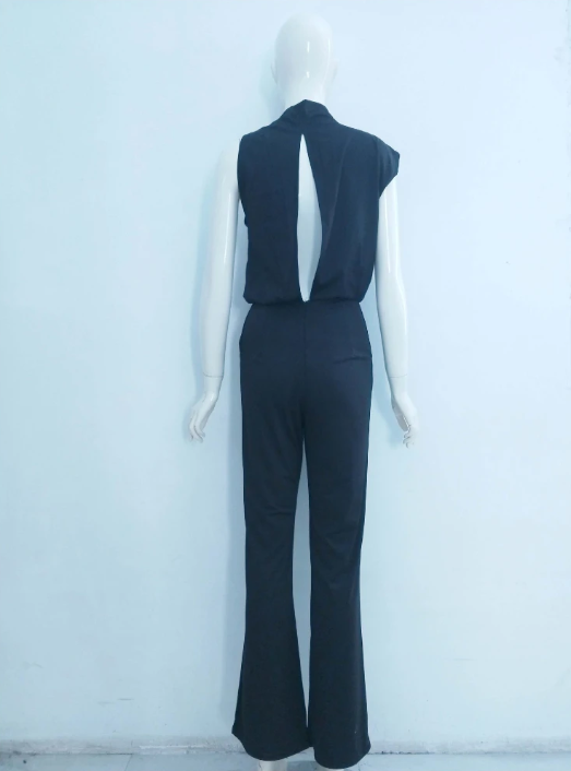 Trendy Mouwloze Jumpsuit - Mira-Black-32-State of Style