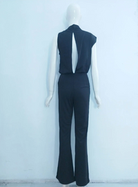 Trendy Mouwloze Jumpsuit - Mira-Black-32-State of Style